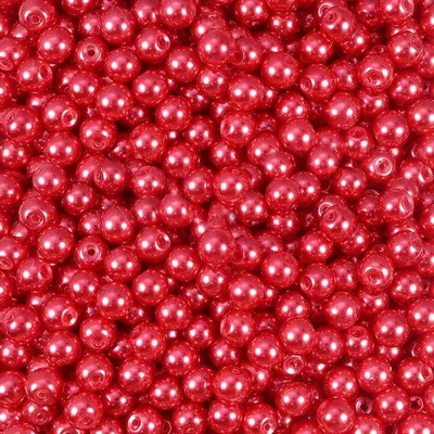 Productafbeelding van Dailygoods- Glaskralen Rode 8 mm - 370 Stuks - Behandelde Kralen - Slijtvast - Voor Sieraden Maken - Handwerk Accessoires