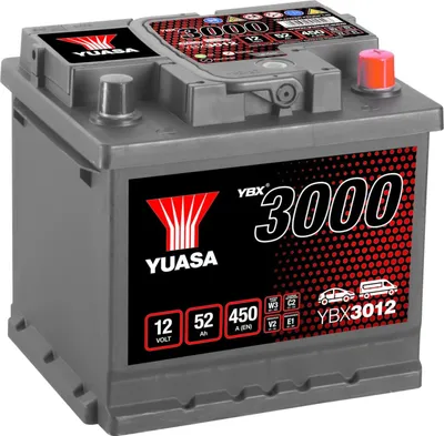 Produktbild von YUASA YBX3012 Starterbatterie 12 V 52 Ah 450 A (EN)