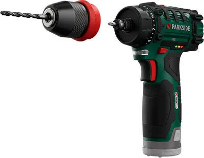 Produktbild von Parkside PBSA 12 D4 Akku-Bohrmaschine, 12 V Akkuspannung, variable Geschwindigkeit