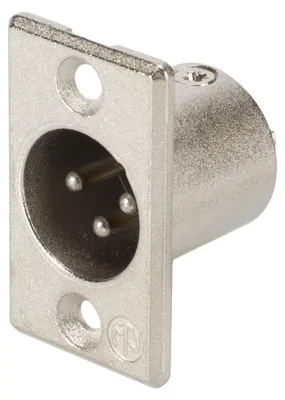 Produktbild von NEUTRIK® XLR, 3-pol , Metall-, Löttechnik-Einbaustecker, versilberte(r) Kontakt(e), Type P, nickelfarben