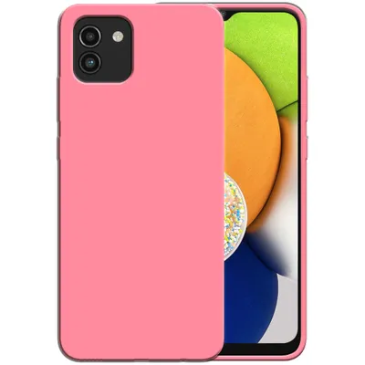 Produktbild von Smartphonica Silikonhülle für Samsung Galaxy A03 Hülle mit weicher Innenseite - Pink