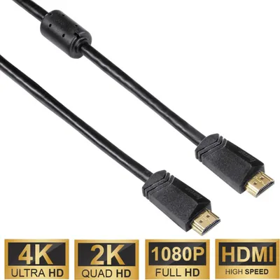 Zdjęcie produktu dla Hama 00125278, 5 m, HDMI Typu A (Standard), HDMI Typu A (Standard), Kompatybilność 3D, 18 Gbit/s, Czarny