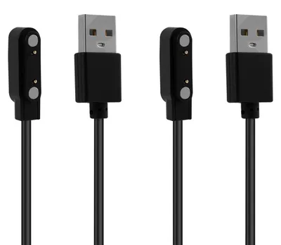 Productafbeelding van 2 stuks universele magnetische oplaadkabel voor smartwatch, 7,62 mm, 60 cm