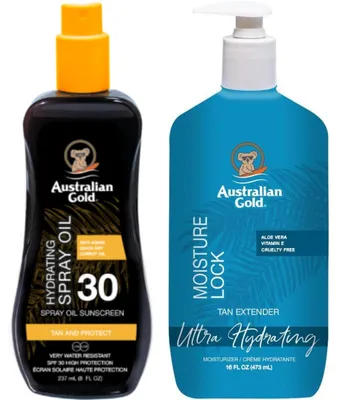 Produktbild von Australian Gold Karottenöl-Spray LSF 30 + Feuchtigkeitssperre, 473 ml