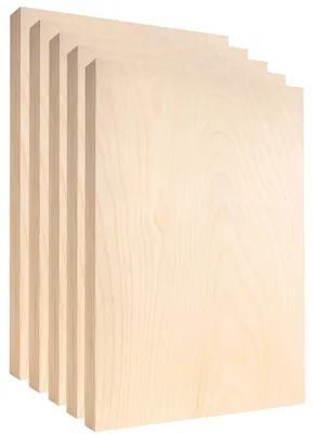 Productafbeelding van Creative Deco 5 x A4 Multiplex Platen 24 mm, berkenmultiplex
