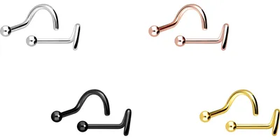 Produktbild von Nasenpiercing, Nasenstecker Chirurgenstahl Nasenstecker Spirale KUGEL