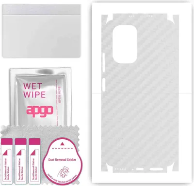 Produktbild von apgo Rückseite + Seiten Schutzfolie, Skin, kompatibel mit Xiaomi Mi 11X Pro, Hinten Displayschutzfolie aus Vinylfolie, kratzfest, einfache Montage - Transparenter Kohlenstoff