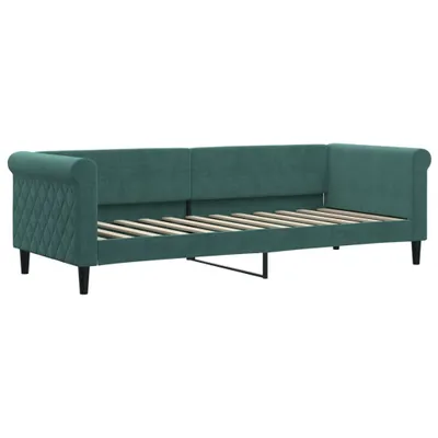 Zdjęcie produktu dla VidaXL 354239, sofa rozkładana, Zielony, Pianka, Metal, Poliester, Poli drewno, Drewno, 2290 mm, 900 mm
