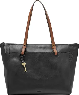 Produktbild von FOSSIL Leder Shopper Schultertasche Rachel Tote Black schwarz