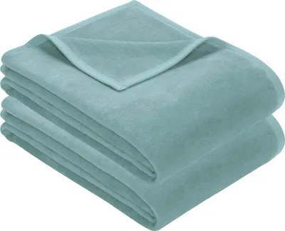 Produktbild von Erwin Müller Wohndecke Triest" 2er-Pack türkis 150x200 cm"
