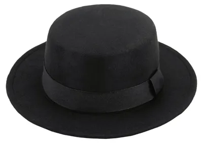 Produktbild von Fedora-Hut, klassisches Design, flache Krone – breiter Rand – leicht – verstellbarer Kopfumfang 56-58 cm – Baumwolle/Polyester – zeitloses Design