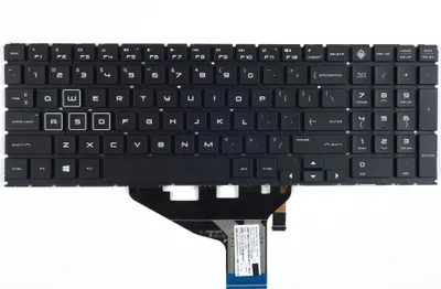 Produktbild von Tradebit - Klávesnica pre HP | English US QWERTY INT | Plná kompatibilita | Vysoko kvalitné materiály | Modely: Omen 15-DC 15-DH