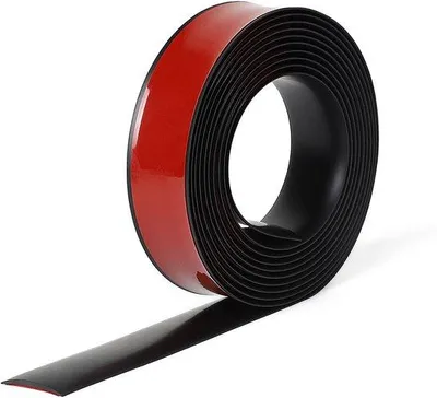 Zdjęcie produktu dla Samoprzylepne listwy przejściowe z PVC, czarne, szerokość 4 cm, wysokość 3,5 mm, samoprzylepne, do podłóg, drzwi i okien