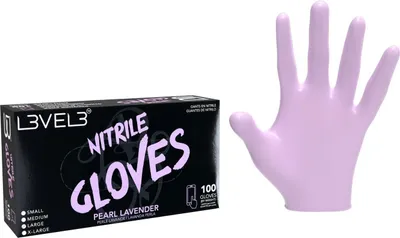 Produktbild von L3VEL3 Nitrile Gloves Large Pearl Lavender