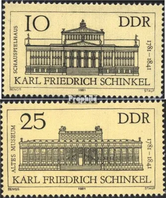 Produktbild von Briefmarken DDR 1981 Mi 2619-2620 (kompl.Ausgabe) postfrisch 200.Geburtstag von Schinkel