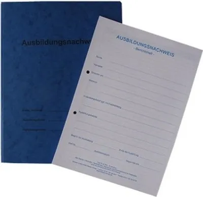 Produktbild von Berichtsheft / Ausbildungsnachweis als Block - für 1 Jahr: tägliche Eintragungen (Montag - Sonntag), pro Woche 1 Seite für zusätzliche Berichte / Zeichnungen