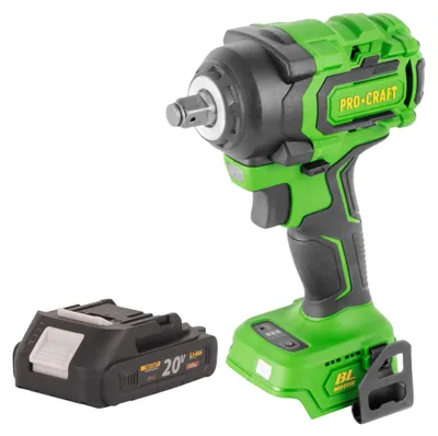 Zdjęcie produktu dla Procraft PWA18bb akumulatorowy klucz udarowy 20 V 550 Nm 1/2" bezszczotkowy + 1x akumulator 2,0 Ah - bez ładowarki