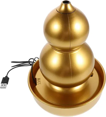 Produktbild von Mini-Tischbrunnen in Kürbisform: Tischdekoration mit fließendem Wasser und dekorativem Wasserfall für Büro und Zuhause – Feng-Shui-Dekoration