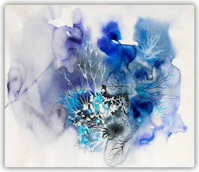 Produktbild von Tulup Glas Herdabdeckplatte Glaskeramikkochfeld-Abdeckung Spritzschutz Glasabdeckplatte Kochplattenabdeckung und Schneidebrett - Einteilig - 60x52 cm Abstrakte Blumen