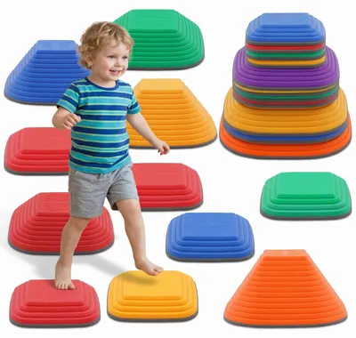 Balance-Steine für Kinder, 11 Stück, rutschfest, stapelbar