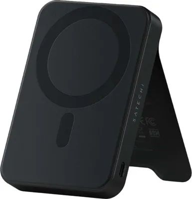 Produktbild von Satechi, Magnetische 5000 mAh Powerbank MagSafe/Qi2 mit Stand, Schwarz
