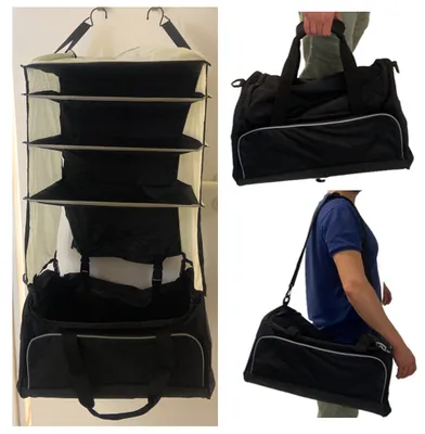 Produktbild von Reisetasche mit Garderobe Fächersystem Tasche zum Aufhängen 43L / 15kg
