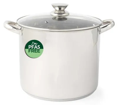 Image de Casserole inox - Ø 26 cm - 11,5 L - Couvercle en verre - Pour soupes et ragoûts