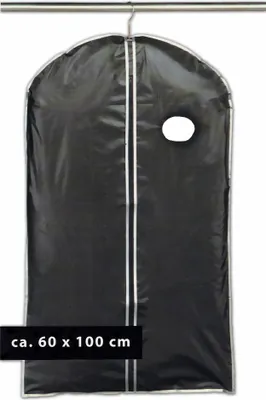 Produktbild von KLEIDERSACK 60x100cm Schwarz Reisesack Schutzhüllen Kleiderhülle Pr