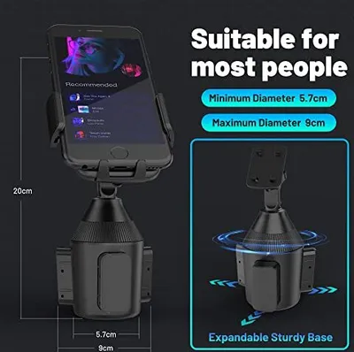 Obrázok produktu pre Seekone univerzálny držiak mobilného telefónu do auta - držiak na smartfón, vhodný pre všetky smartfóny veľkosti 5,5 cm 10