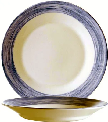 Produktbild von Brush Blue Teller tief 22,5cm - 6 Stück