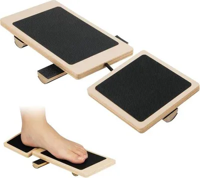 Produktbild von Einbein-Gleichgewichtsboard, Holz-Einbein-Trainer, Antislip, Einbein-Gleichgewichtsboard für die Streckung des Fußgelenks und die Korrektur der Haltung.