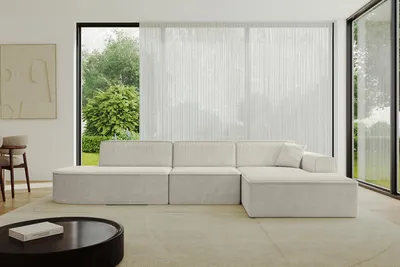 Produktbild von ALTDECOR Ecksofa in L-Form IREA-L2-v3 327x165x77 cm Cremeweiß Corner Sofa Eckcouch Couch Wohnlandschaft Cauchsofa