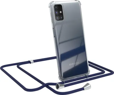 Produktbild von EAZY CASE Handykette mit Hülle für Samsung Galaxy M31s Backcover Handykette, zum Umhängen in Dunkelblau
