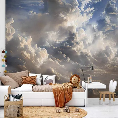 Produktbild von Vlies Fototapete - Golden Reflections on Clouds Foretelling Dusk 350x256 cm Muster b-H-10056-a-a