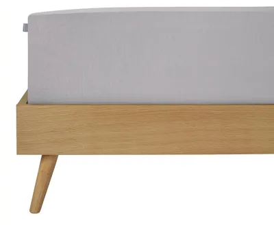 Produktbild von SCHIESSER Spannbettlaken Elli | Einfarbig | 97/3 | 97 % Baumwolle, 3 % Elasthan | 100x200 cm (geeignet für Matratzen 90x190 cm bis 100x220 cm, Matratzenhöhe bis 25 cm) | Hellgrau