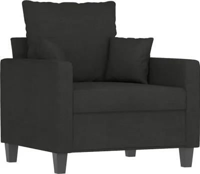 Image de Fauteuil Noir 60 cm Tissu