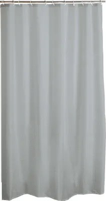 Produktbild von Duschvorhang 180x200 cm Textil wasserabweisend Vorhang mit 12 Ringe Hell Grau