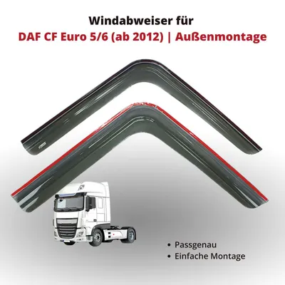 Produktbild von Windabweiser DAF CF Euro 5/6 ab 2012 Außenmontage Regenabweiser Set K-DF-03