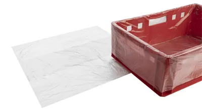 Produktbild von 100x Einlegesäcke Seitenfaltensäcke 600 x 400 x 600mm hoch transparent 10my