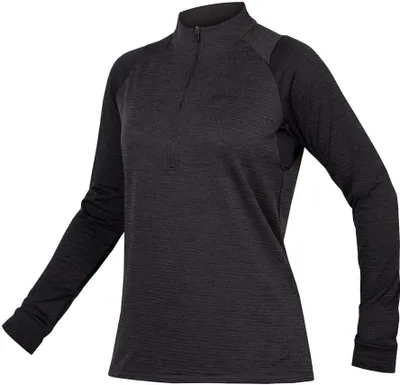 Produktbild von Endura SingleTrack Fleece Jersey Damen lang schwarz größe XS E9183BK/2