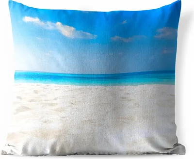 Produktbild von MuchoWow® Outdoor Kissen - Strand - Meer - Sand - 40x40 cm - Wetterfest - Lounge Kissen - Kopfkissen - Interieur - Polster mit Bild
