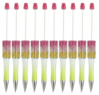 Diamant-Perlenstifte, 10 Stück, Kunststoff, schwarze Tinte, DIY