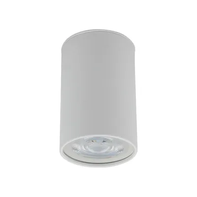 Produktbild von Spot Lampe Decke Metall rund D: 5 cm Aufputz Weiß GU10 Deckenlampe