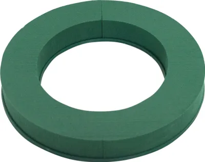 Produktbild von Nass Steckschaum Kranz 40cm mit ringförmiger Plastikunterlage 1 Stück
