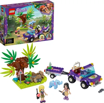 Produktbild von LEGO 41421 Friends Rettung des Elefantenbabys mit Transporter, Spielset mit Stephanie, Abenteuerlager Serie