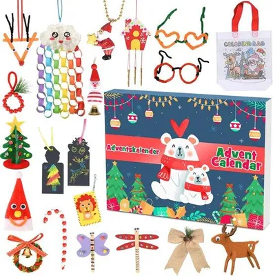 Produktbild von Famanu Adventskalender DIY für Kinder - 24 Stück für Weihnachten 2023