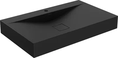 Produktbild von Mexen Poli Aufsatzwaschbecken aus Konglomerat 1/O 80 x 48 cm, schwarz - 23028071