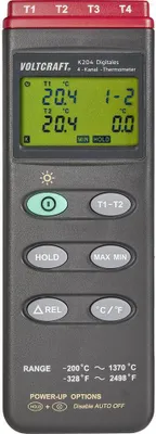 Produktbild von VOLTCRAFT K204 Temperatur-Messgerät -200 - +1370 °C Fühler-Typ K