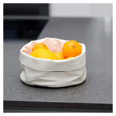 Produktbild von Moderner Stoffbeutel // Brotbeutel // Brötchenkorb // 100% Baumwolle, 20 x 9 cm