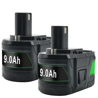 Obrázek produktu pro 18V lithium-iontová baterie, kapacita 9000 mAh, kompatibilní s několika modely Ryobi, 2 kusy 9,0 Ah baterie